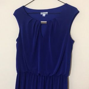 London Times Blue Size 8 Maxi Empire Dress